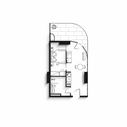 1 Bedroom Layout preview